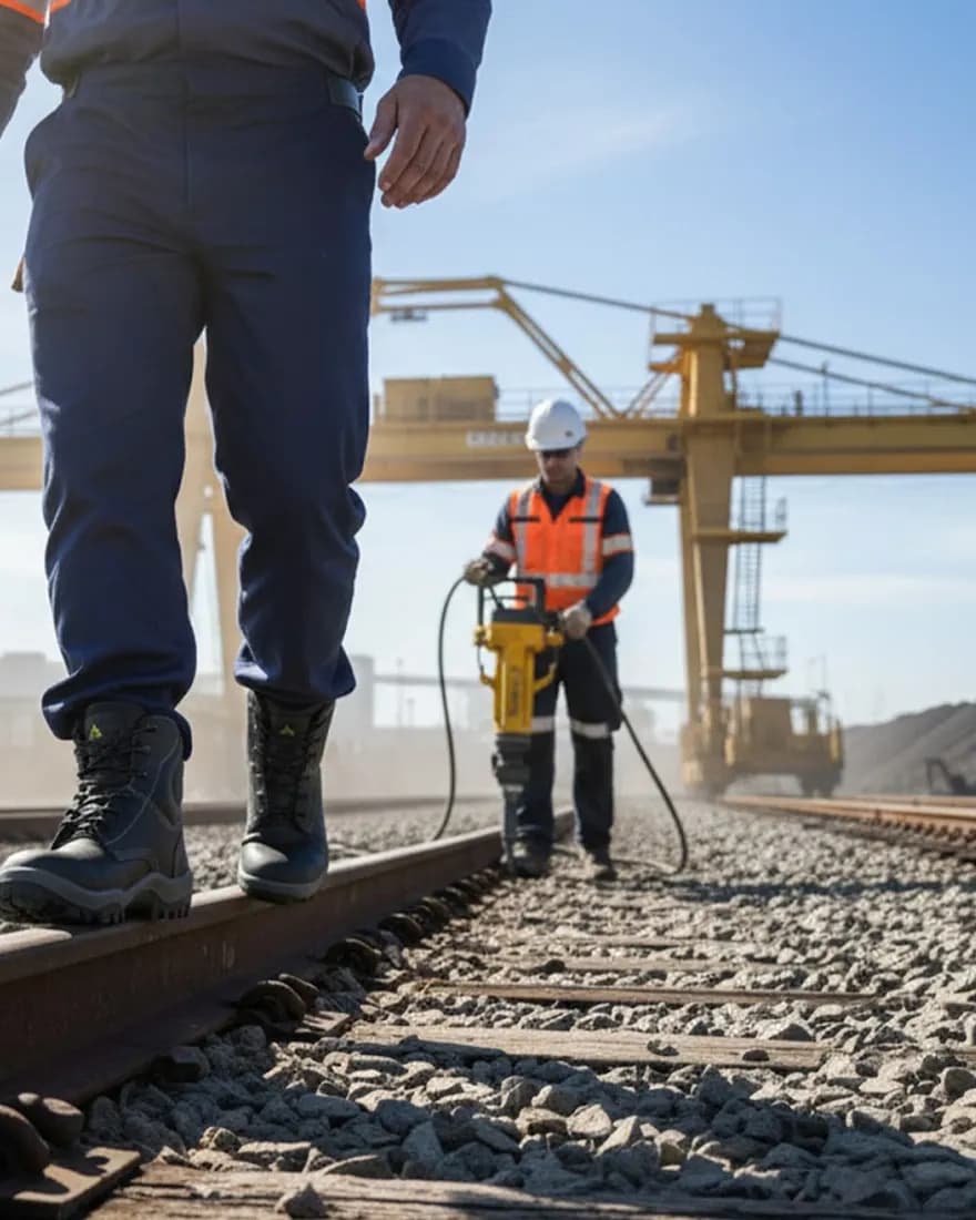 Calçado de segurança Safetline · setor Ferroviario