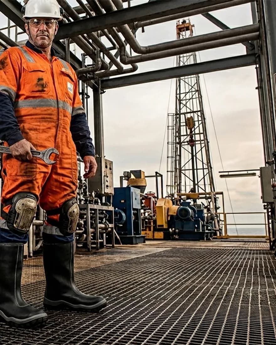 Calçado de segurança Safetline · setor Petróleo y Gas