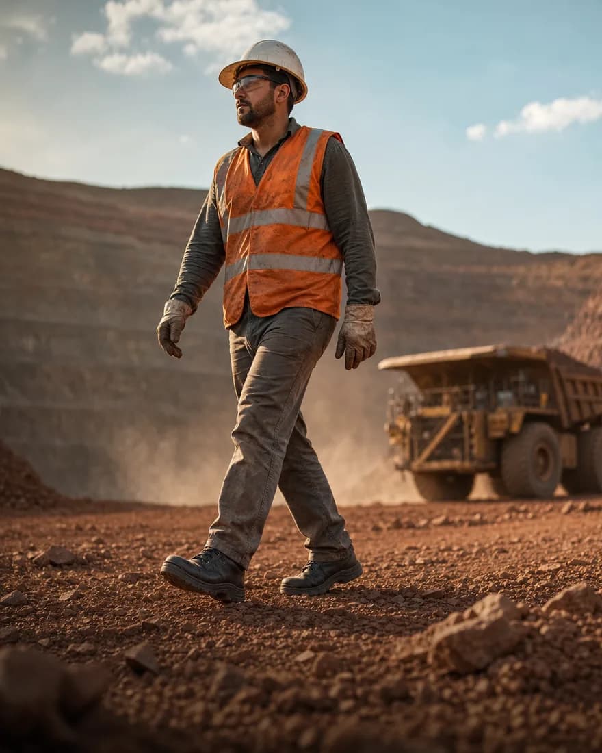 Calçado de segurança Safetline · setor Minería