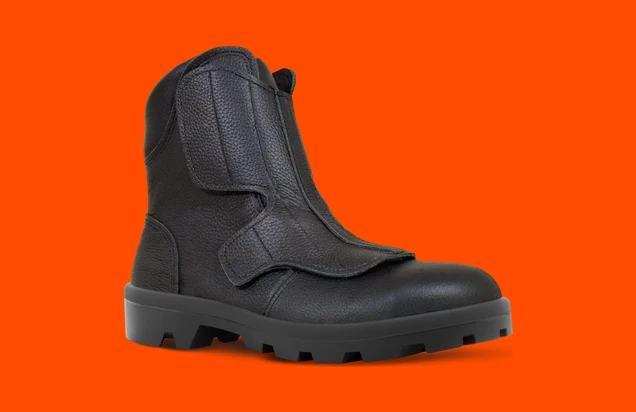 Bota escarfadora Safetline 6850ESC/HT en cuero negro