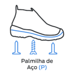calçado de segurança do trabalho com palmilha de aço