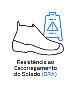 Resistencia ao escorregamento do solado SRA