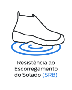 Resistencia ao escorregamento do solado SRA